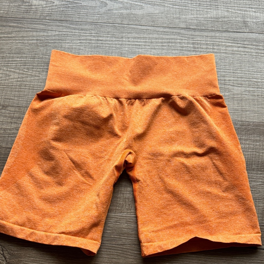 Orange High-Waisted Shorts